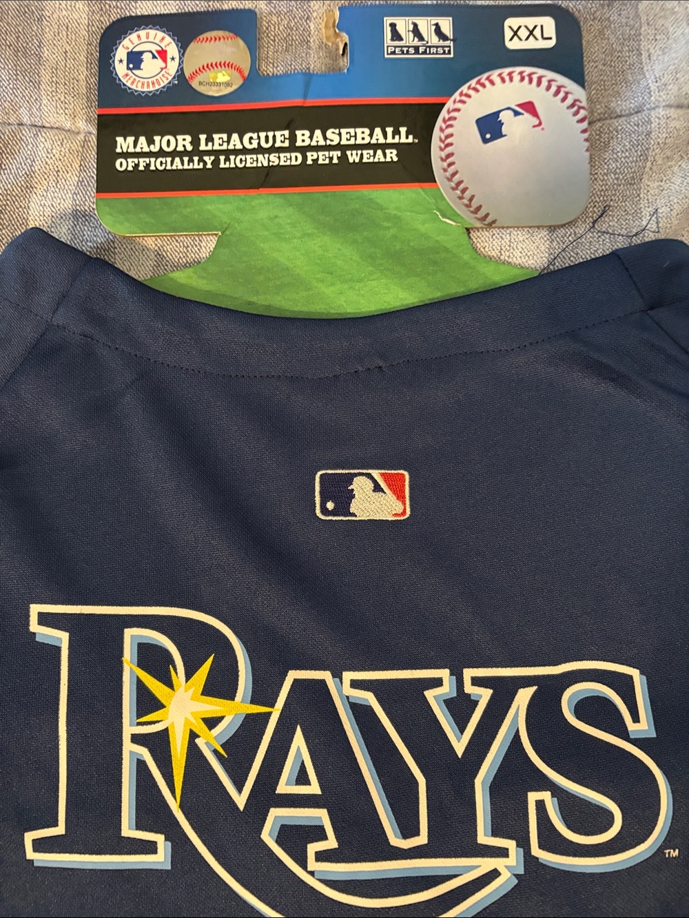 Tampa Bay Rays Navy Pet Tee - Official MLB Pet Wear